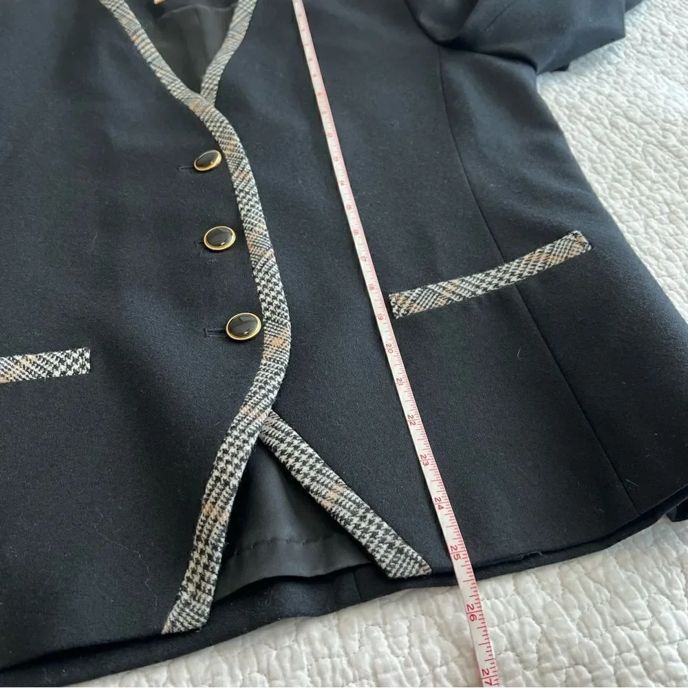 ✨ Pendleton Women’s‎ Black 100% Wool Blazer 10